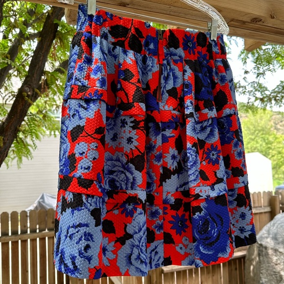 Anthropologie HD in Paris Tiered Floral Pockets Flouncy BEAUTIFUL Skirt Medium - Picture 13 of 16